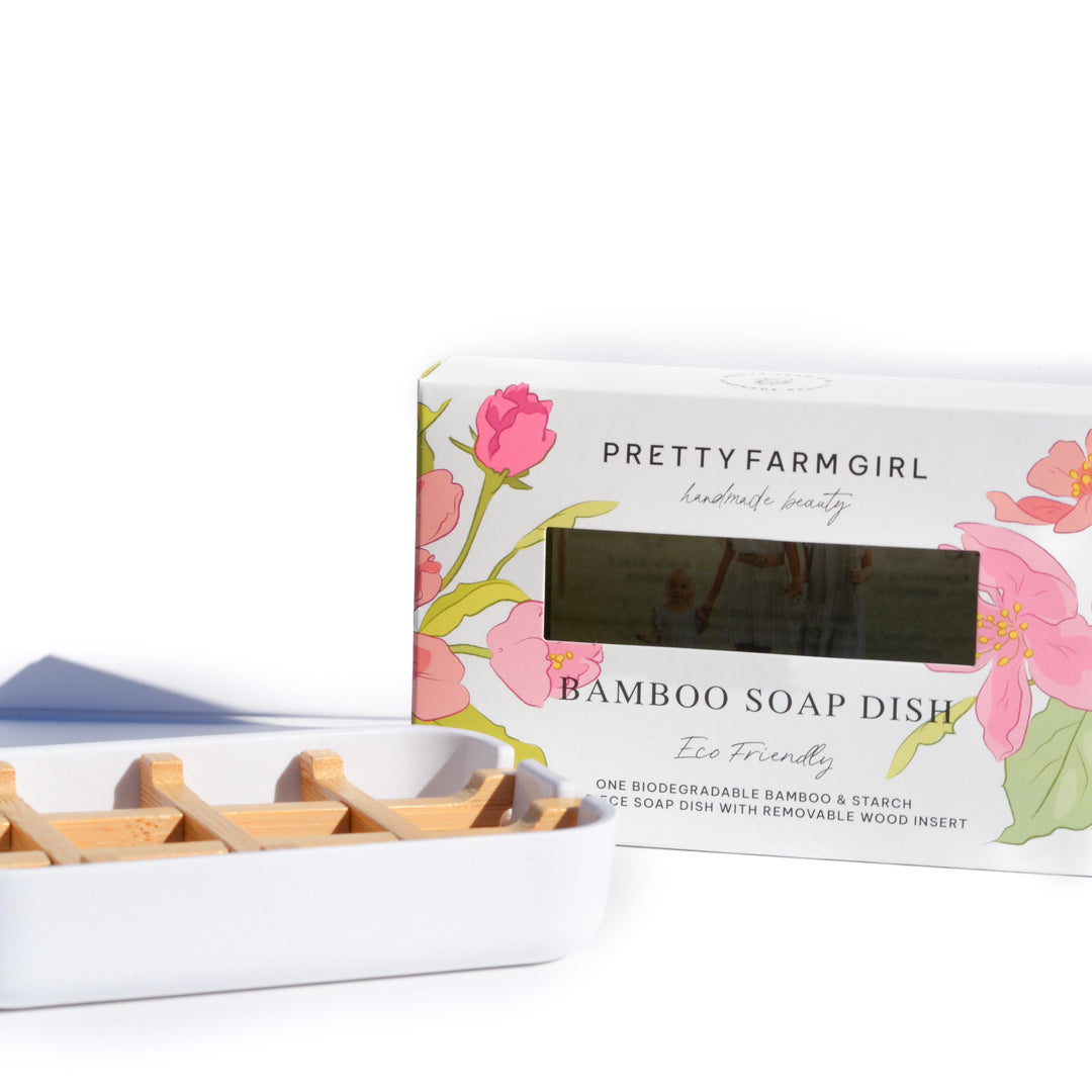 Handcrafted Biodegradable Bamboo Soap Dish with Insert