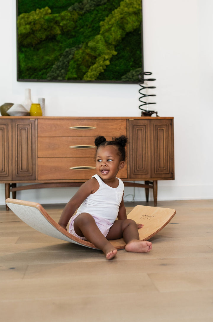 Natural Wood Kids Balance Board, Plastic-Free
