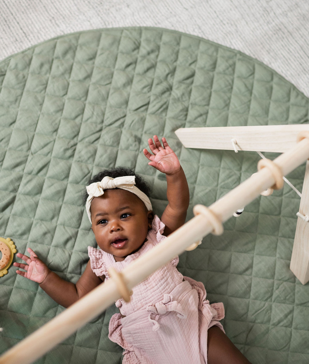 Non-Toxic Wood Baby Gym &amp; Sensory Activity Toy Set