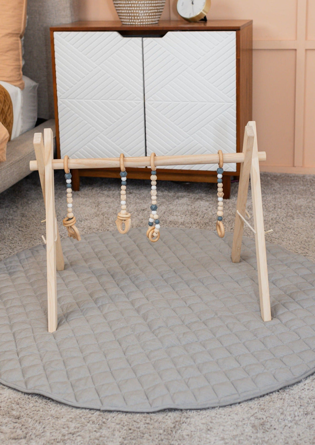 Non-Toxic Wood Baby Gym &amp; Sensory Activity Toy Set