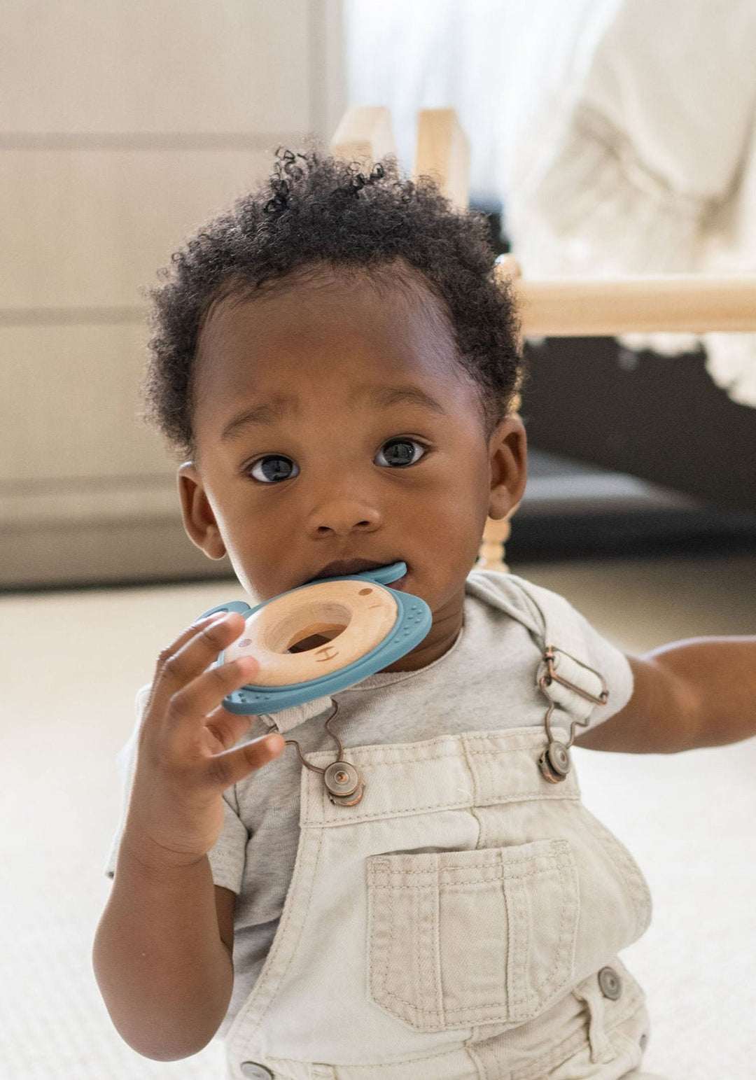 Non-Toxic Food-Grade Silicone &amp; Wood Baby Teether
