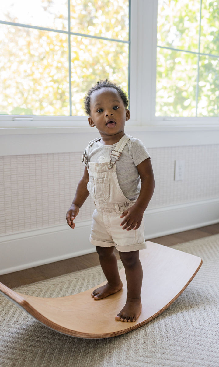 Natural Wood Kids Balance Board, Plastic-Free