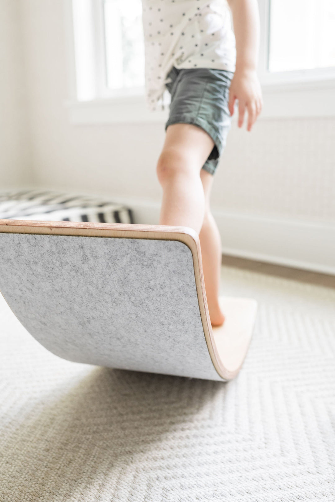 Natural Wood Kids Balance Board, Plastic-Free