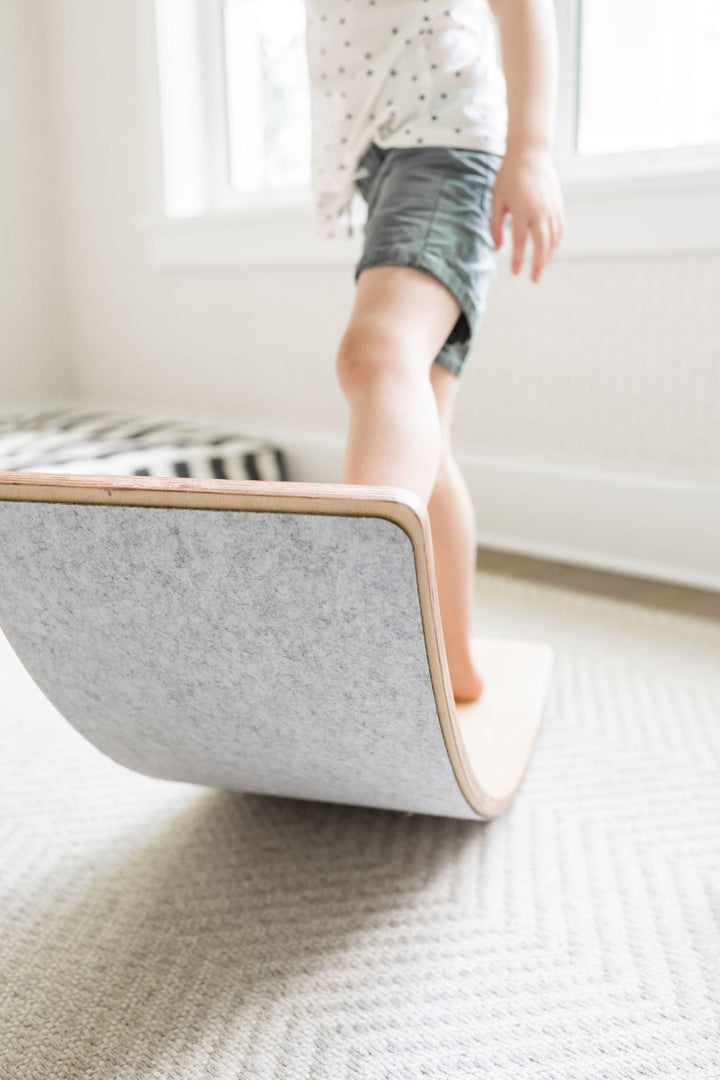 Natural Wood Kids Balance Board, Plastic-Free