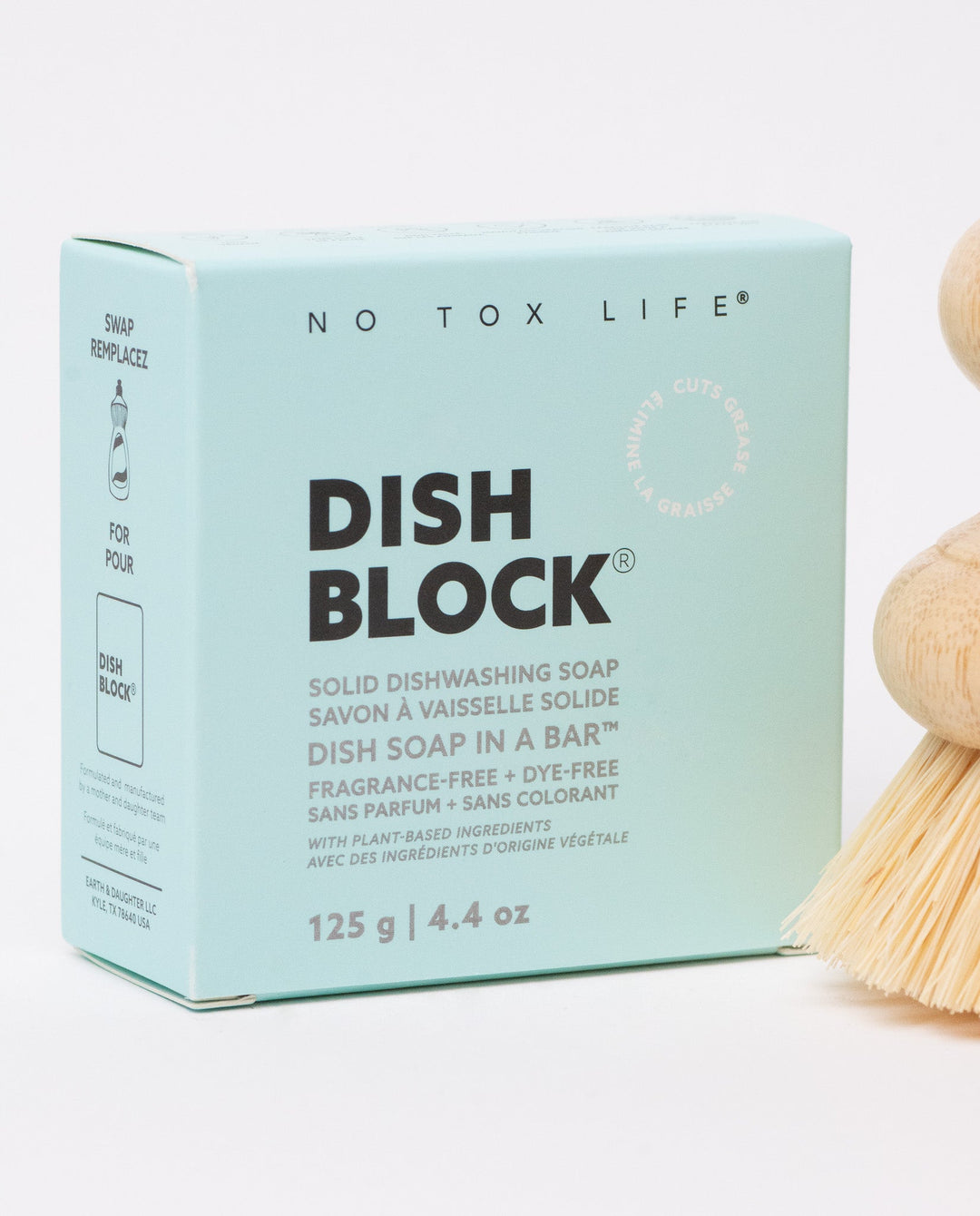Biodegradable Fragrance-Free Dish Soap Bar, 4.4 oz.