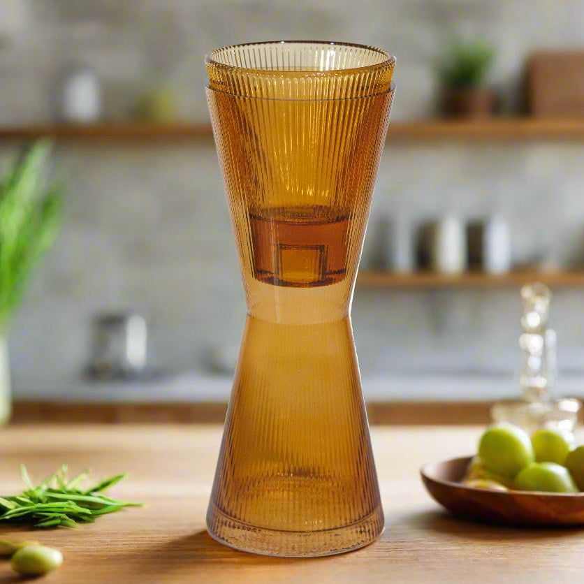 Handcrafted Borosilicate Glass Carafe &amp; Tumbler Set