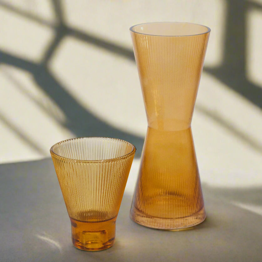 Handcrafted Borosilicate Glass Carafe &amp; Tumbler Set
