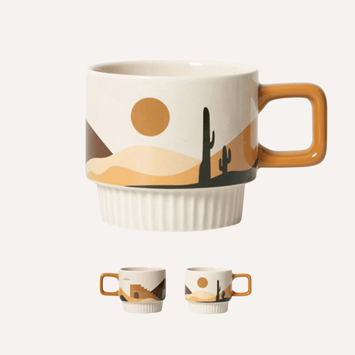 Handcrafted Ceramic Artisan Mug, Desert Vibe