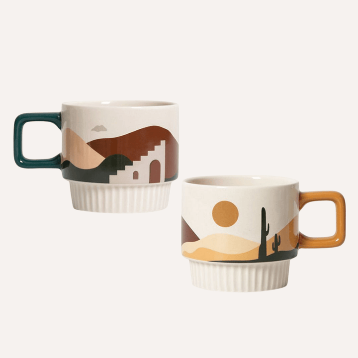 Handcrafted Ceramic Artisan Mug, Desert Vibe