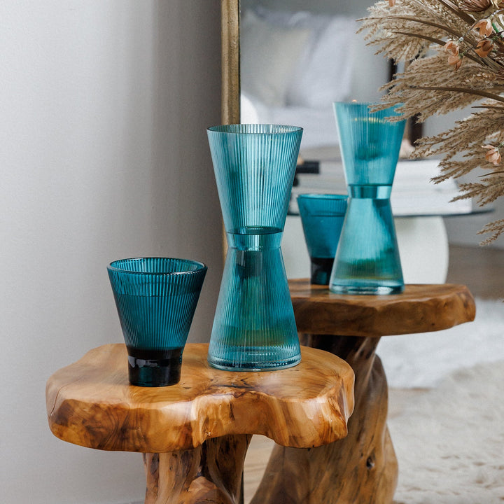 Handcrafted Borosilicate Glass Carafe &amp; Tumbler Set
