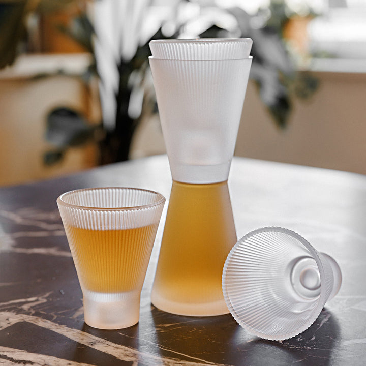 Handcrafted Borosilicate Glass Carafe &amp; Tumbler Set
