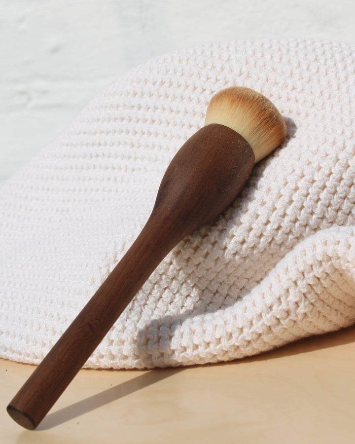 Walnut Handle Dry Shampoo Hair Brush, Travel Size