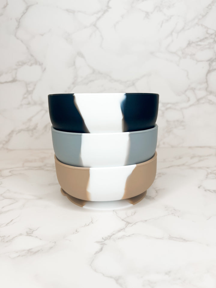 Non-Toxic Silicone Square Suction Baby Bowl, Dip-Dye