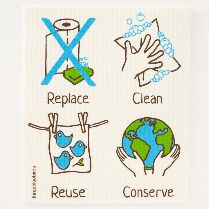 Biodegradable Cellulose &amp; Cotton Household Dishcloth
