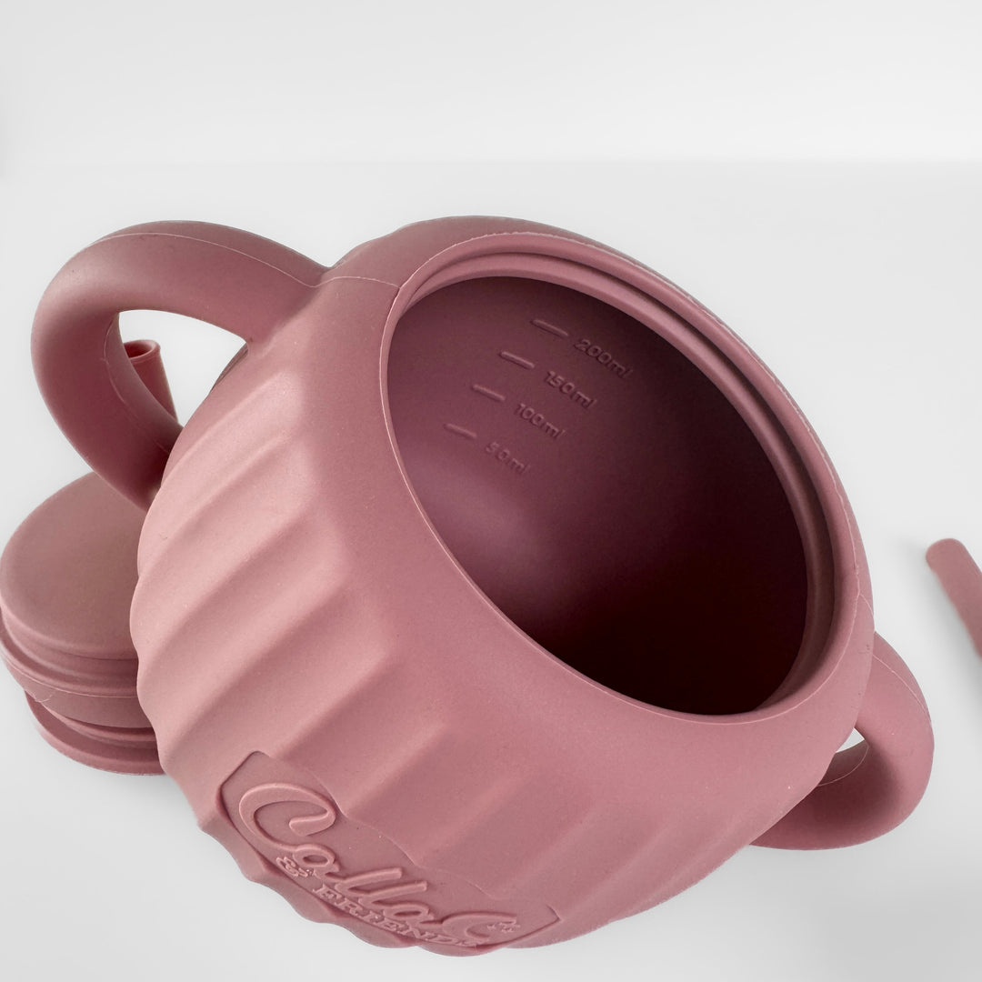 Non-Toxic Silicone Toddler Sippy Cup with Handles, 7 oz.