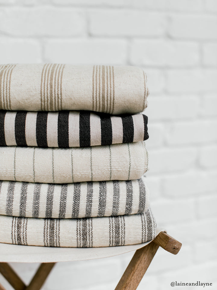 Biodegradable Cotton Linen Oversized Towel, Beige