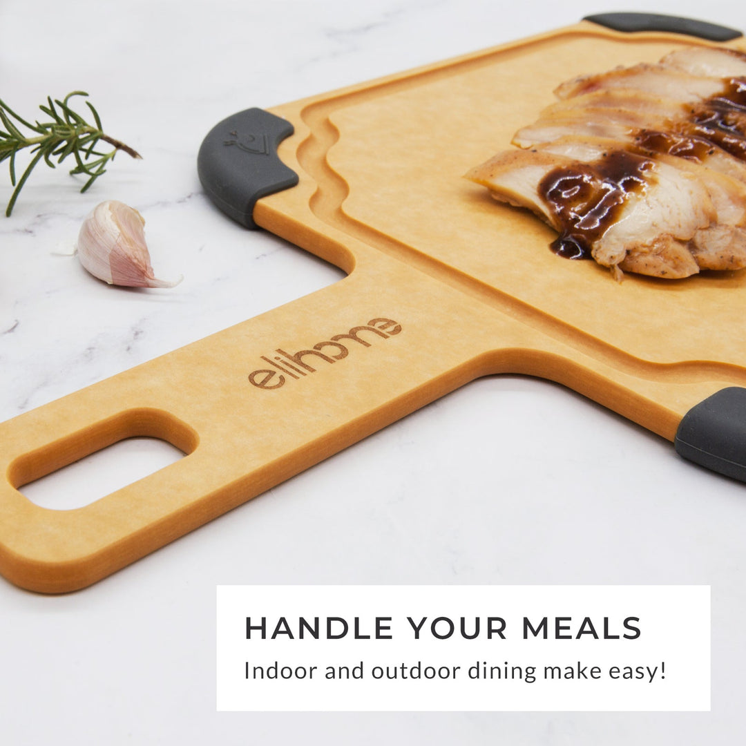 Plastic-Free Pine Fiberwood Paddle Cutting Board Set, 2 Ct.