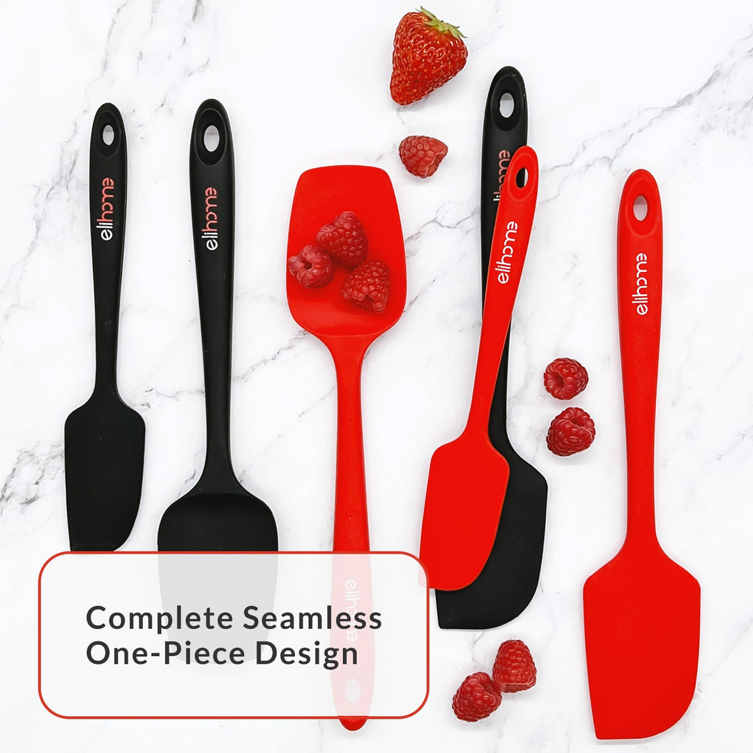 BPA-Free Silicone Kitchen Spatula Set, Red, 3 Ct.