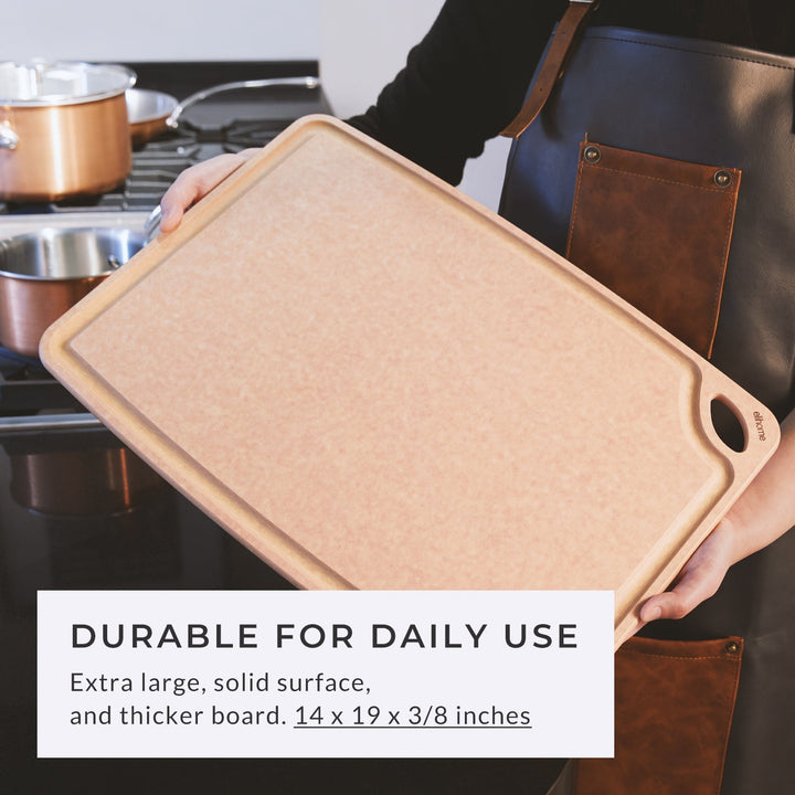 Reversible Pine Fiberwood Cutting Board, 14" x 19"