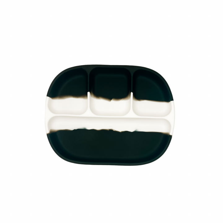 Non-Toxic Silicone Baby Feeding Plate with Dividers