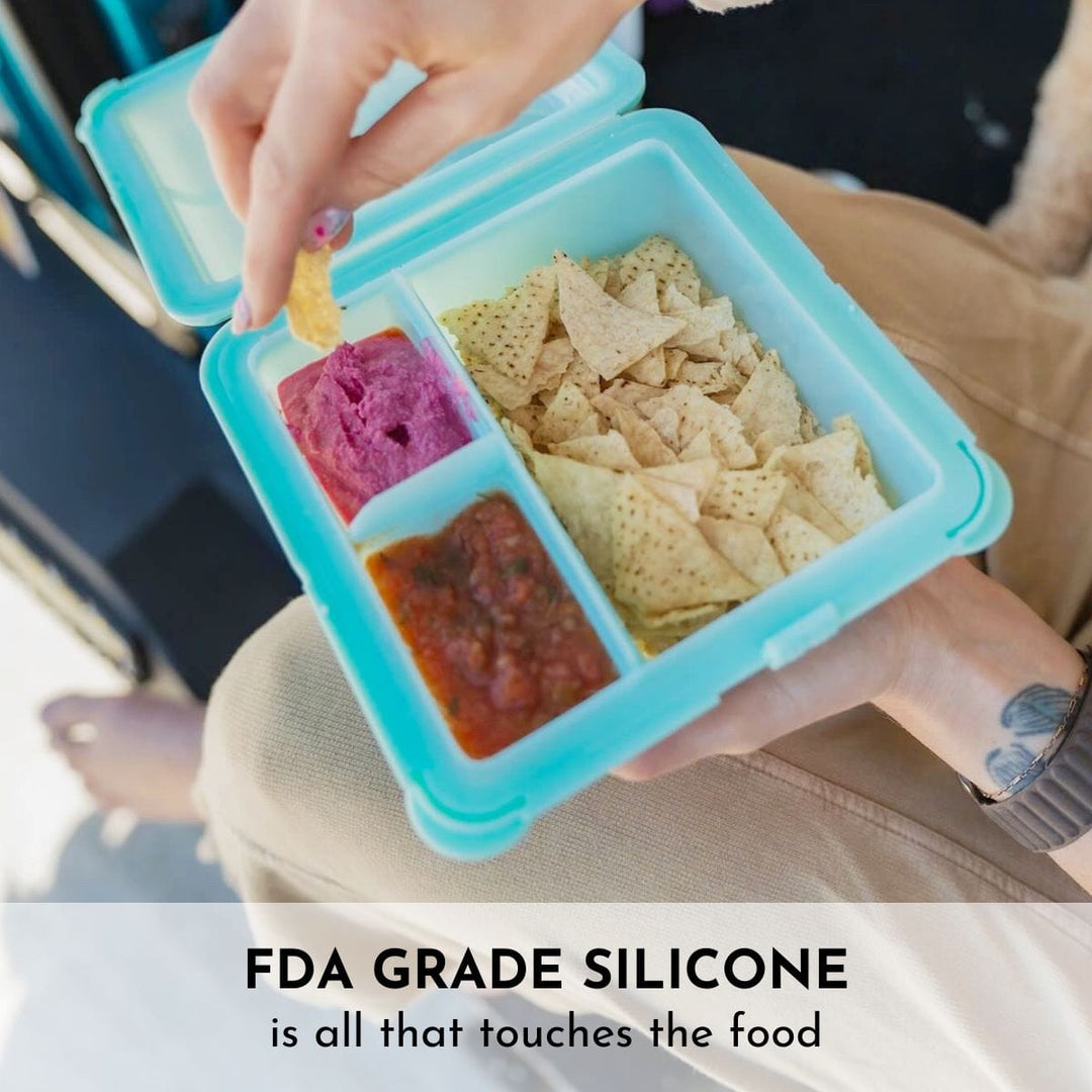 BPA-Free Silicone Bento Food Storage Container, 7"