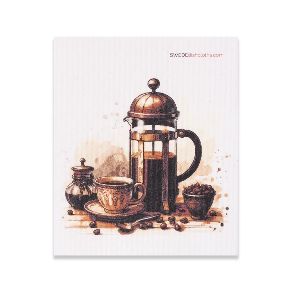 Coffee Print Dishcloth Set