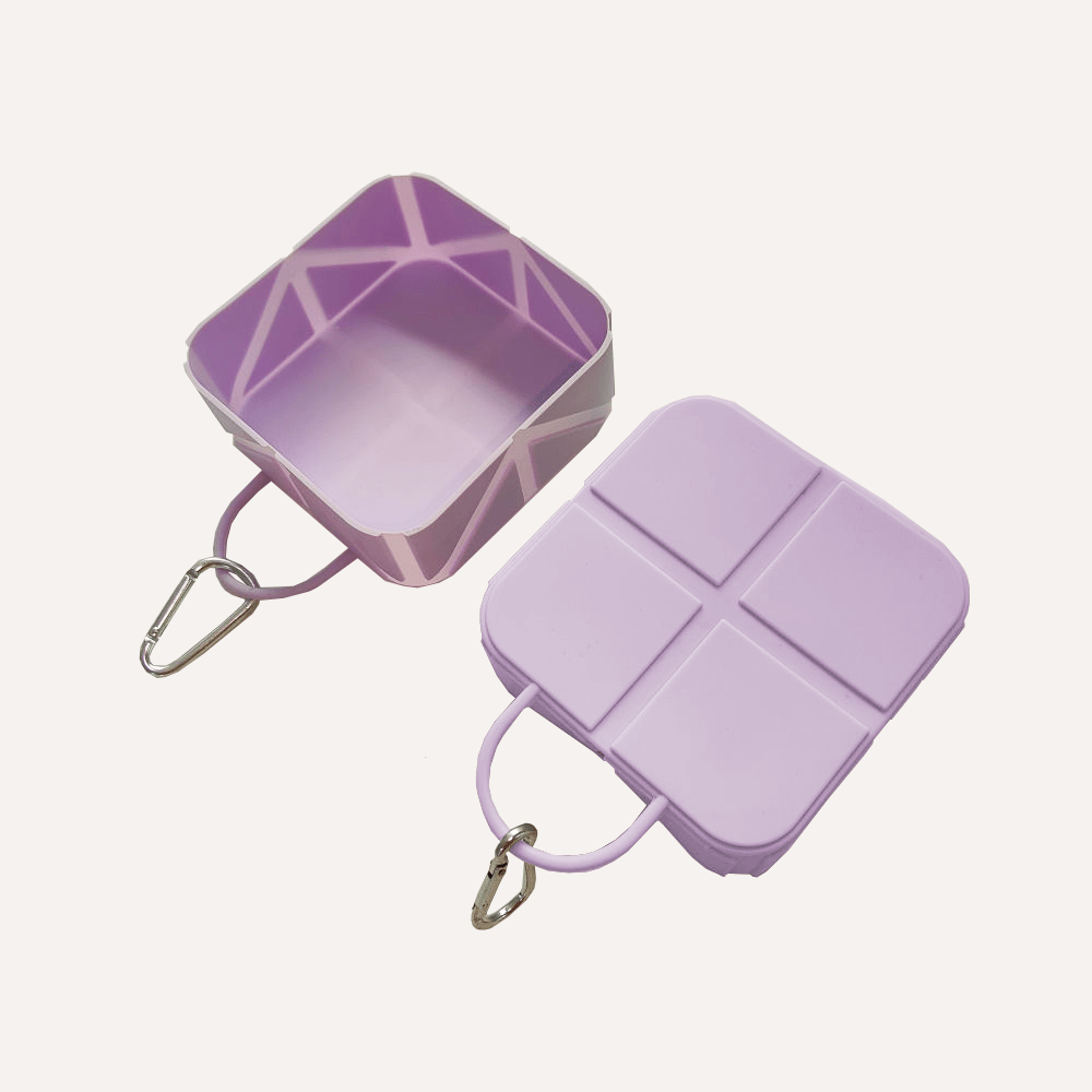 Foldable Pocket Pet Food &amp; Water Travel Bowl