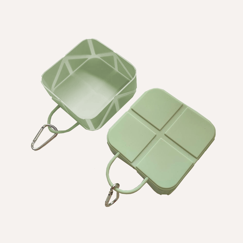 Foldable Pocket Pet Food &amp; Water Travel Bowl