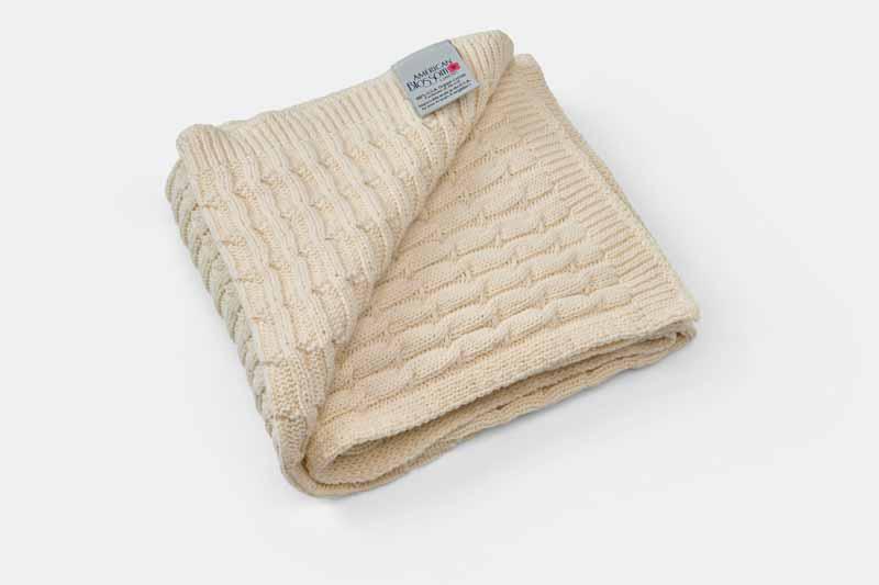 Organic Soft-Knit Cotton Baby Throw Blanket