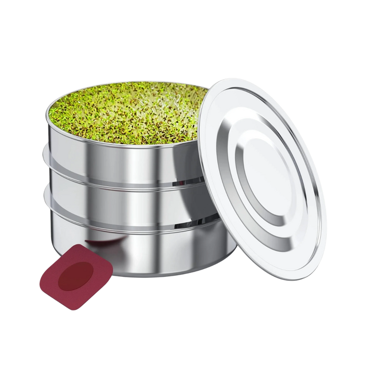 Food-Grade Stainless Steel Stackable 3-Tier Sprouting Kit