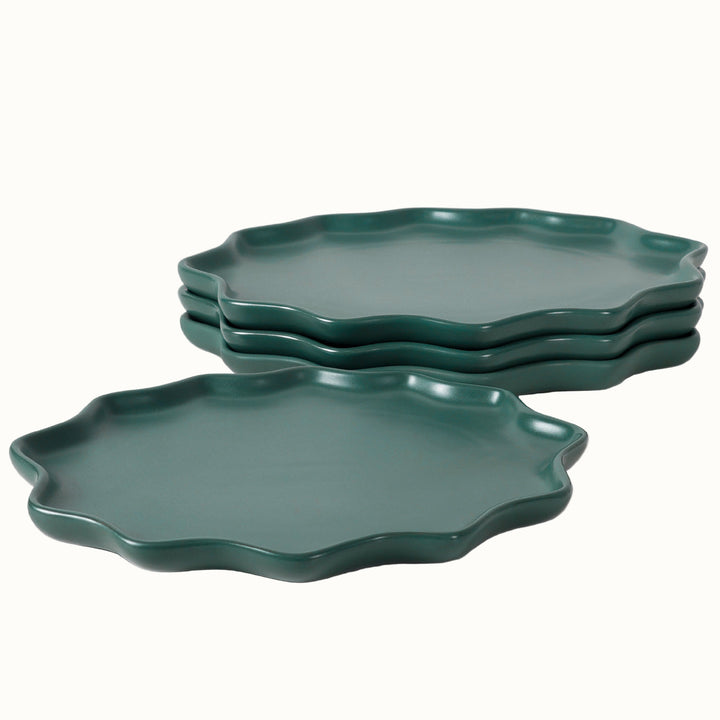 Recycled Eco-Clay Ceramic Dinner Plate Set, 4 Ct.
