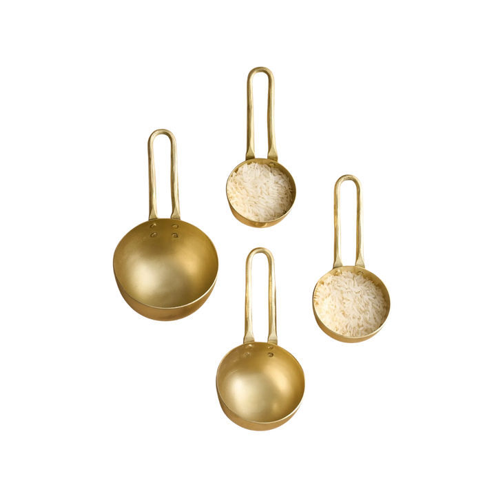 Forged Brass Measuring Scoop Set