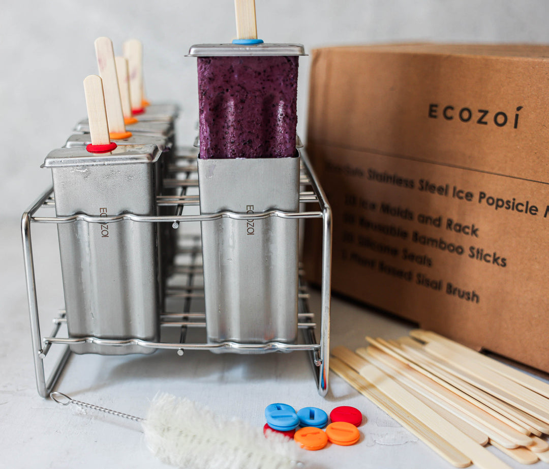 Plastic-Free Stainless Steel Popsicle Molds, 10 Ct.