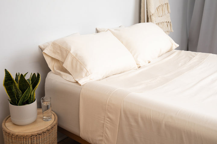 Organic Cotton Sateen Weave GOTS Bed Sheet Set