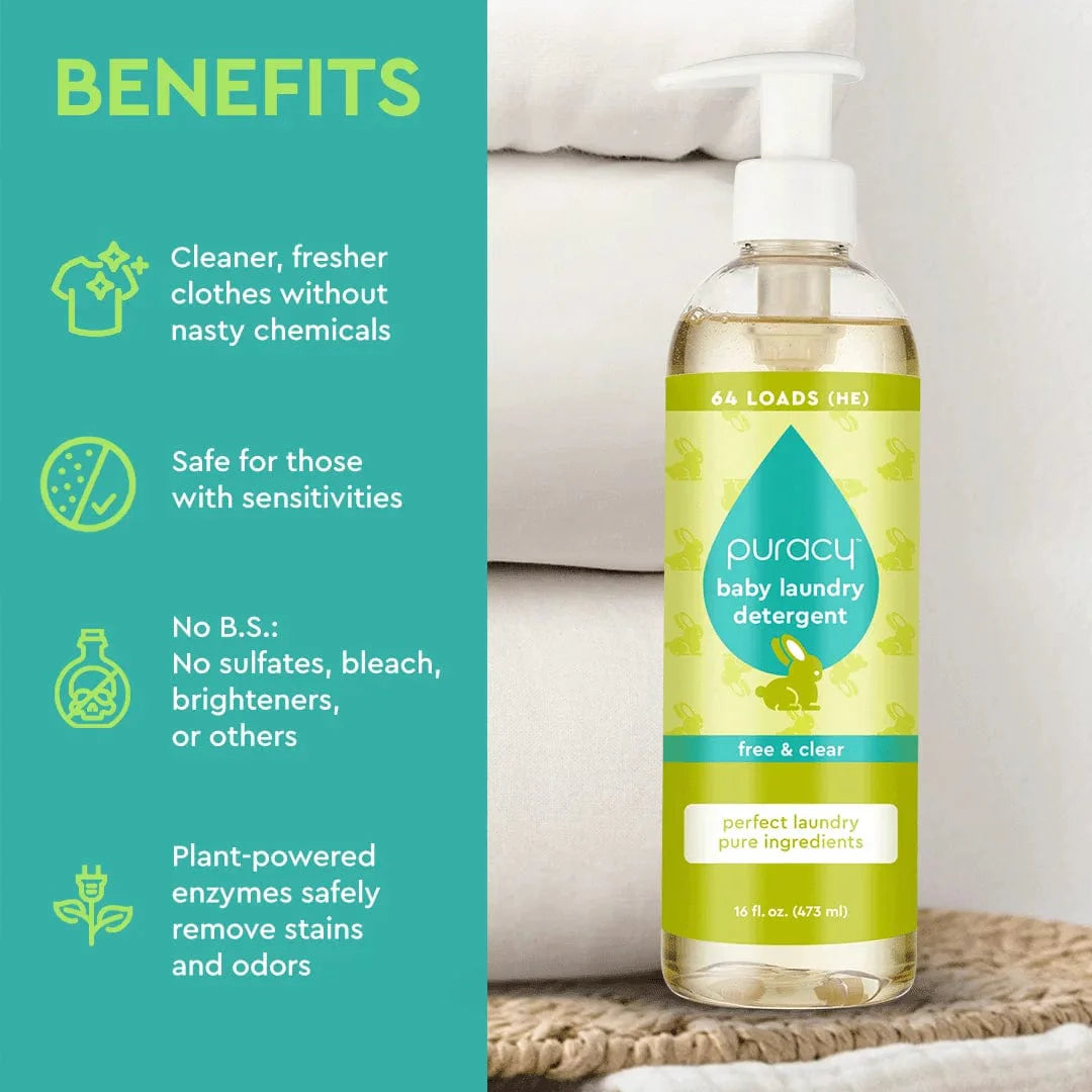 Plant-Based Enzyme Baby Laundry Detergent, 16 oz.