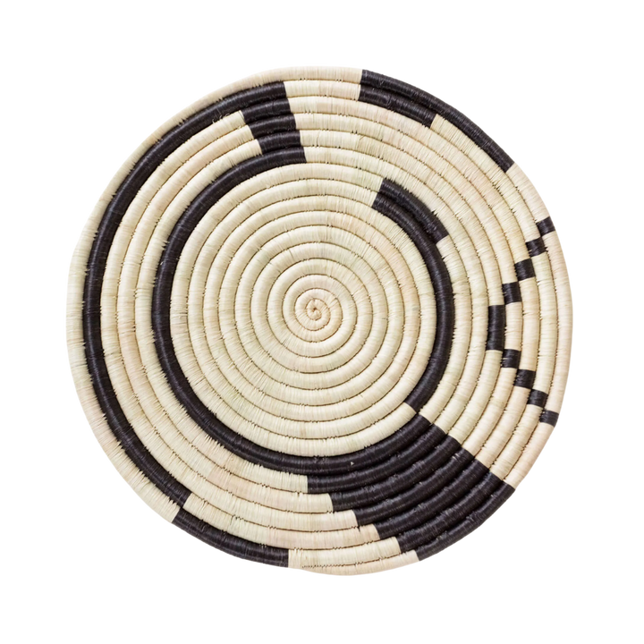 Geo Natural Black Woven Placemat