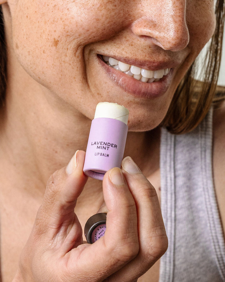 Organic Lavender Mint Lip Balm, Biodegradable 0.30 oz