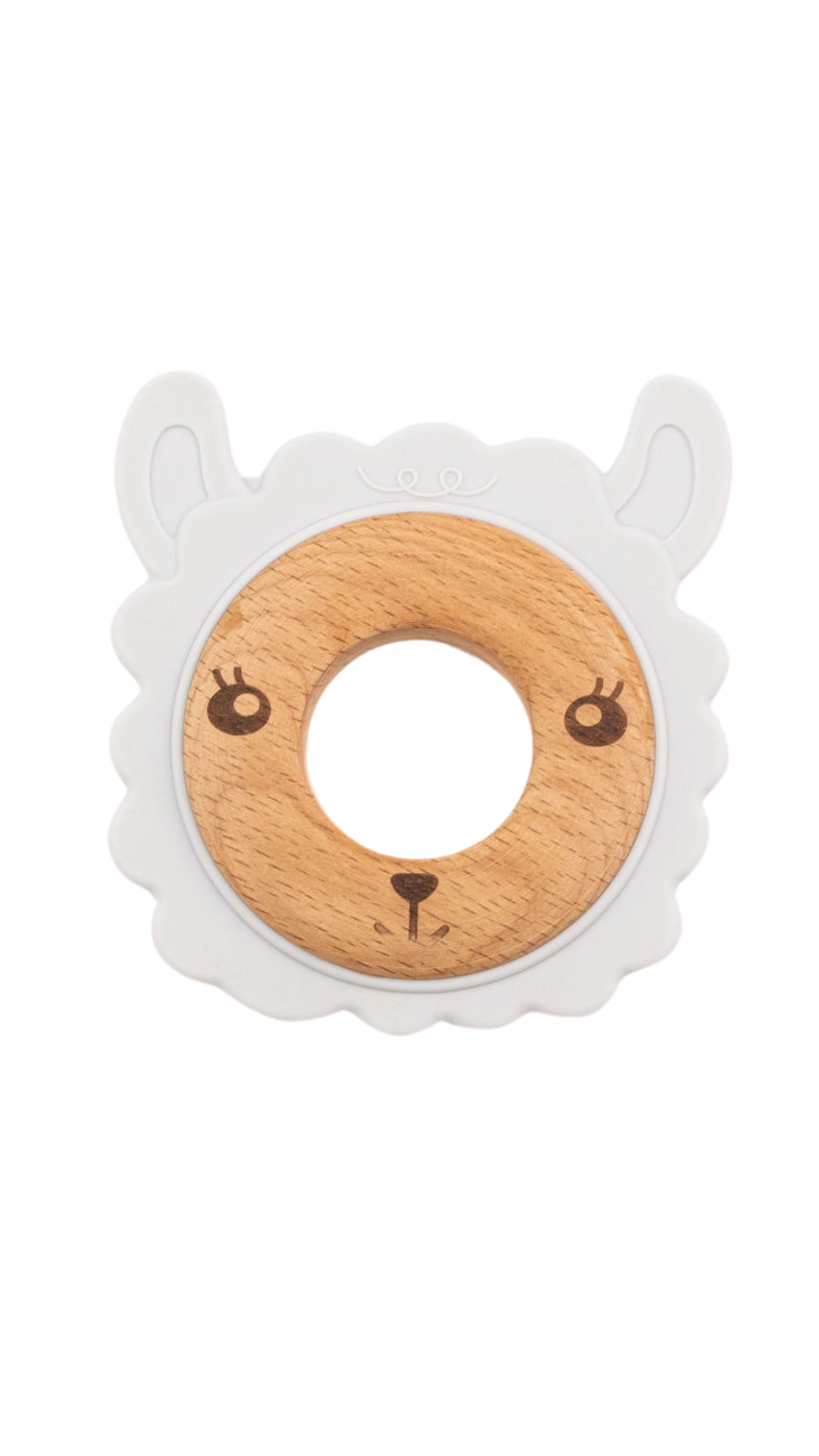 Non-Toxic Food-Grade Silicone &amp; Wood Baby Teether