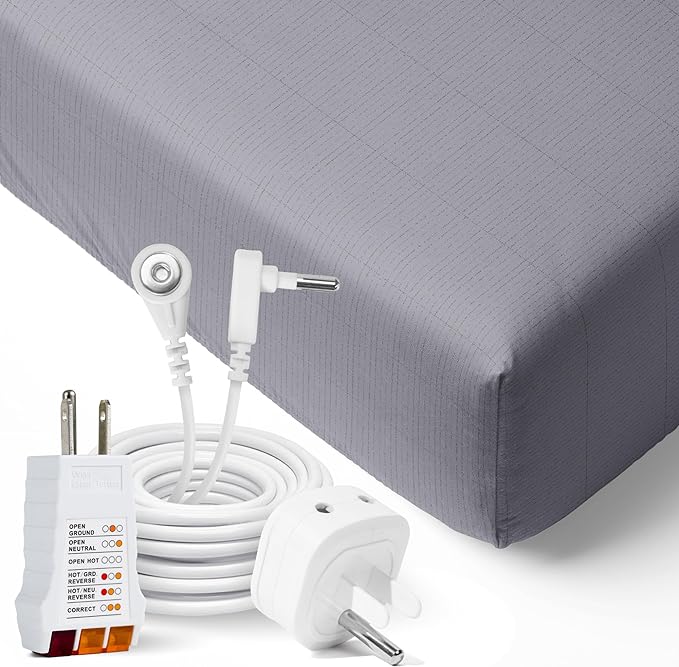 Organic 400TC Silver Fiber Fitted Grounding Sheet