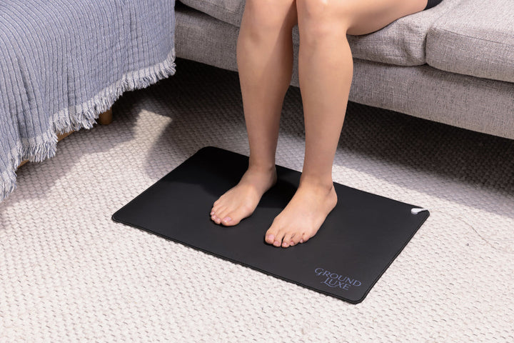 Vegan Leather Conductive Grounding Mat, Portable