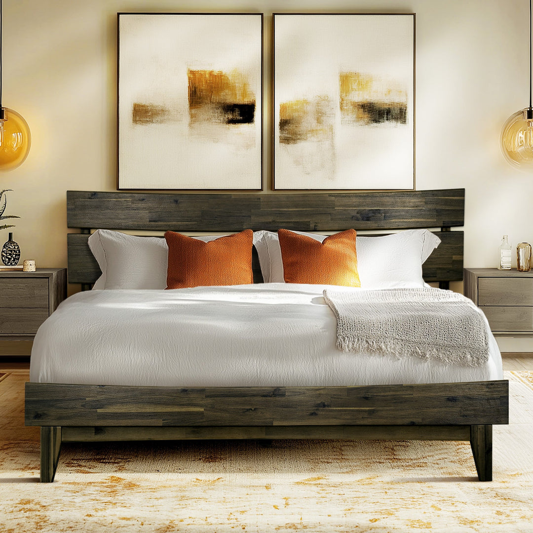 FSC-Certified Acacia Wood Bed Frame, Aurora