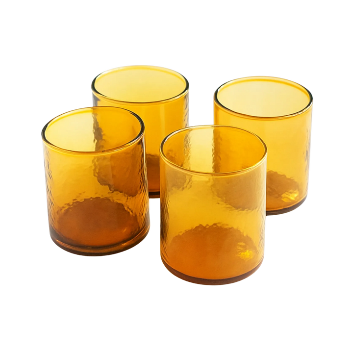 Hammered Glass Drinkware Set