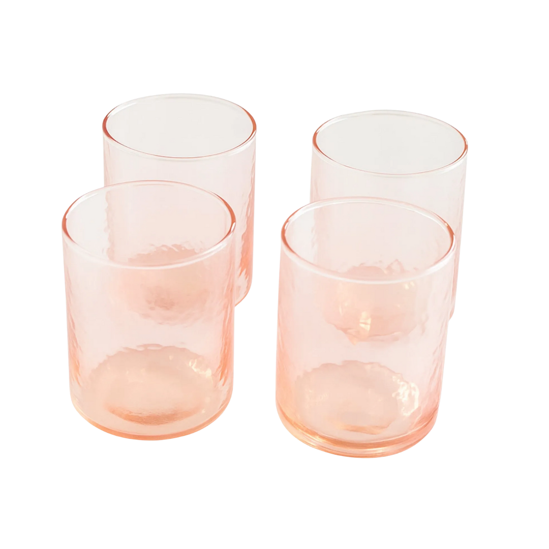 Hammered Glass Drinkware Set