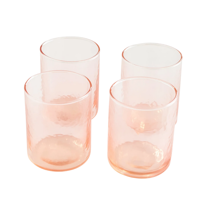 Hammered Glass Drinkware Set