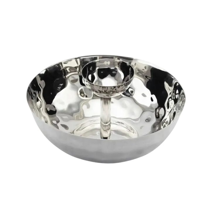 Hammered Steel Chip &amp; Dip Bowl
