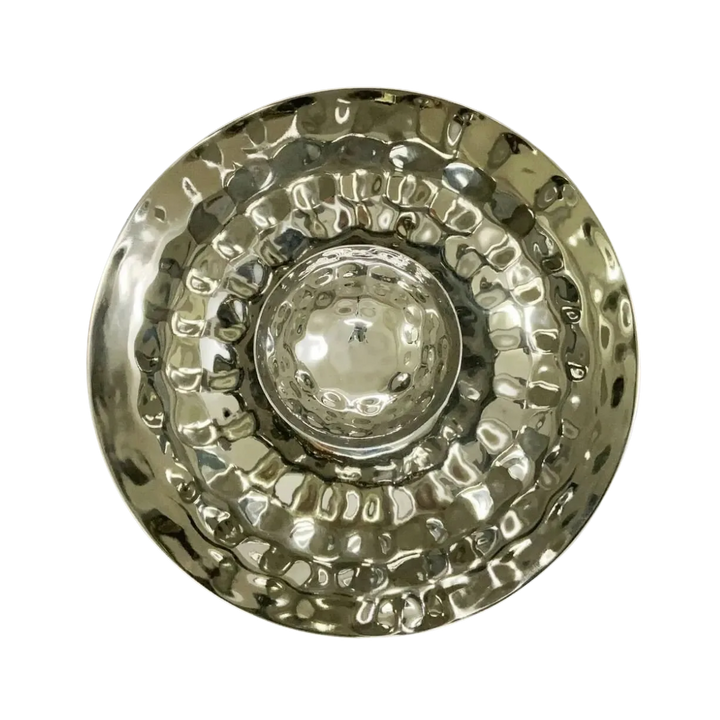 Hammered Steel Chip &amp; Dip Bowl