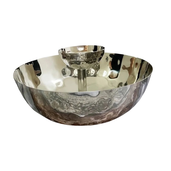 Hammered Steel Chip &amp; Dip Bowl