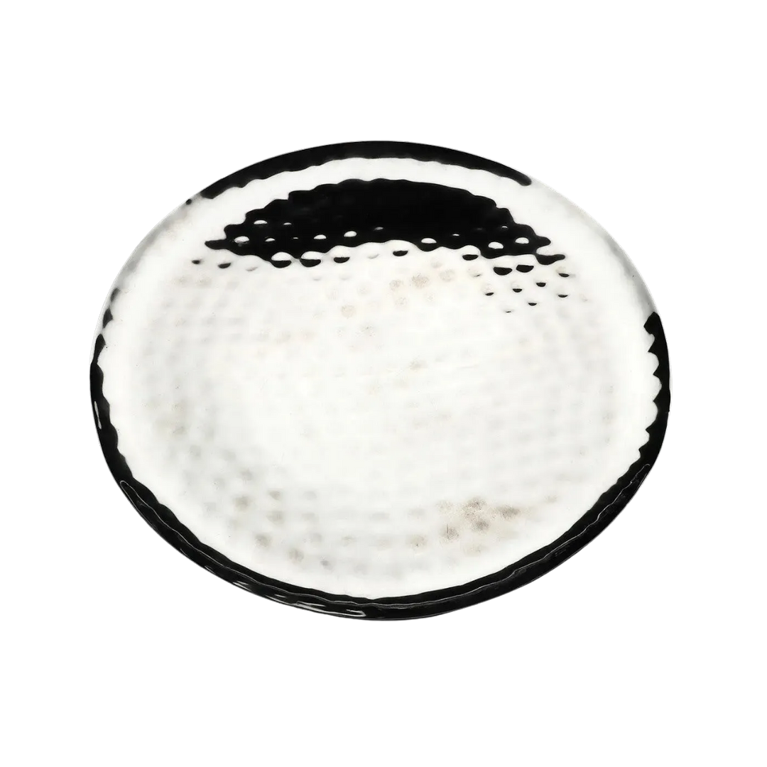 Hammered Steel Round Serving Tray