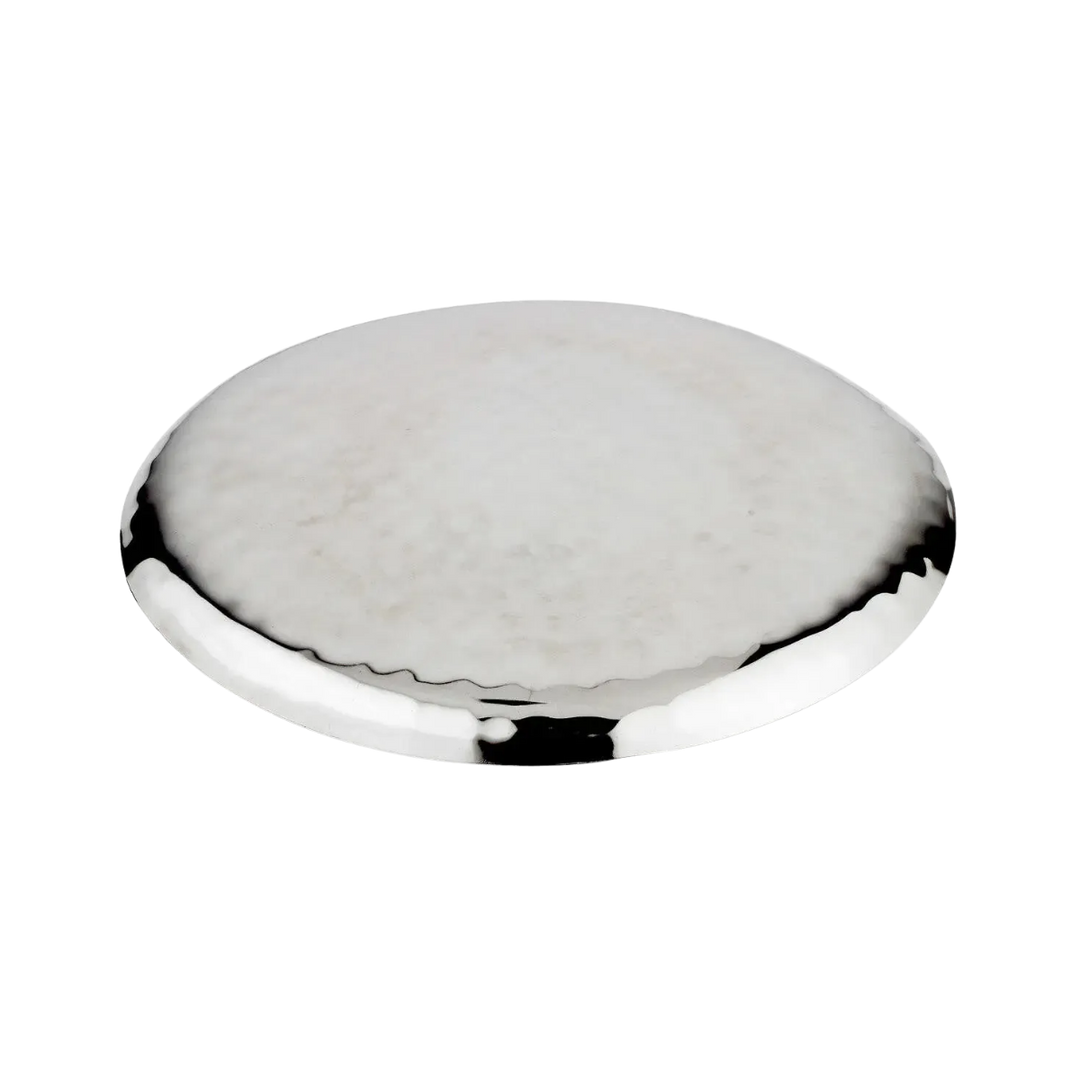 Hammered Steel Round Serving Tray