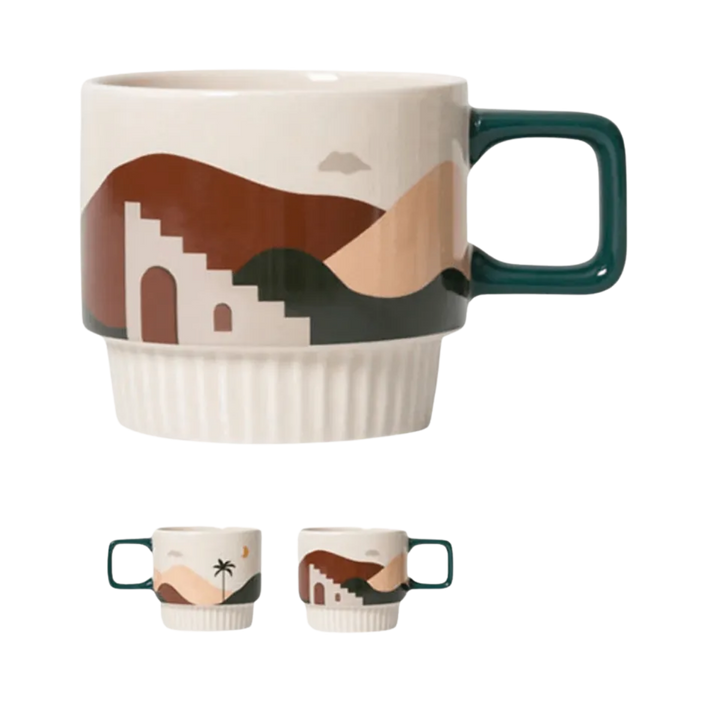 Handcrafted Ceramic Artisan Mug, Desert Vibe